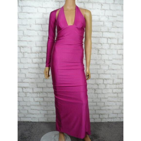 $198 Michael Costello X Revolve Magenta Jersey Bradley Maxi Dress Small NEW - Picture 4 of 11